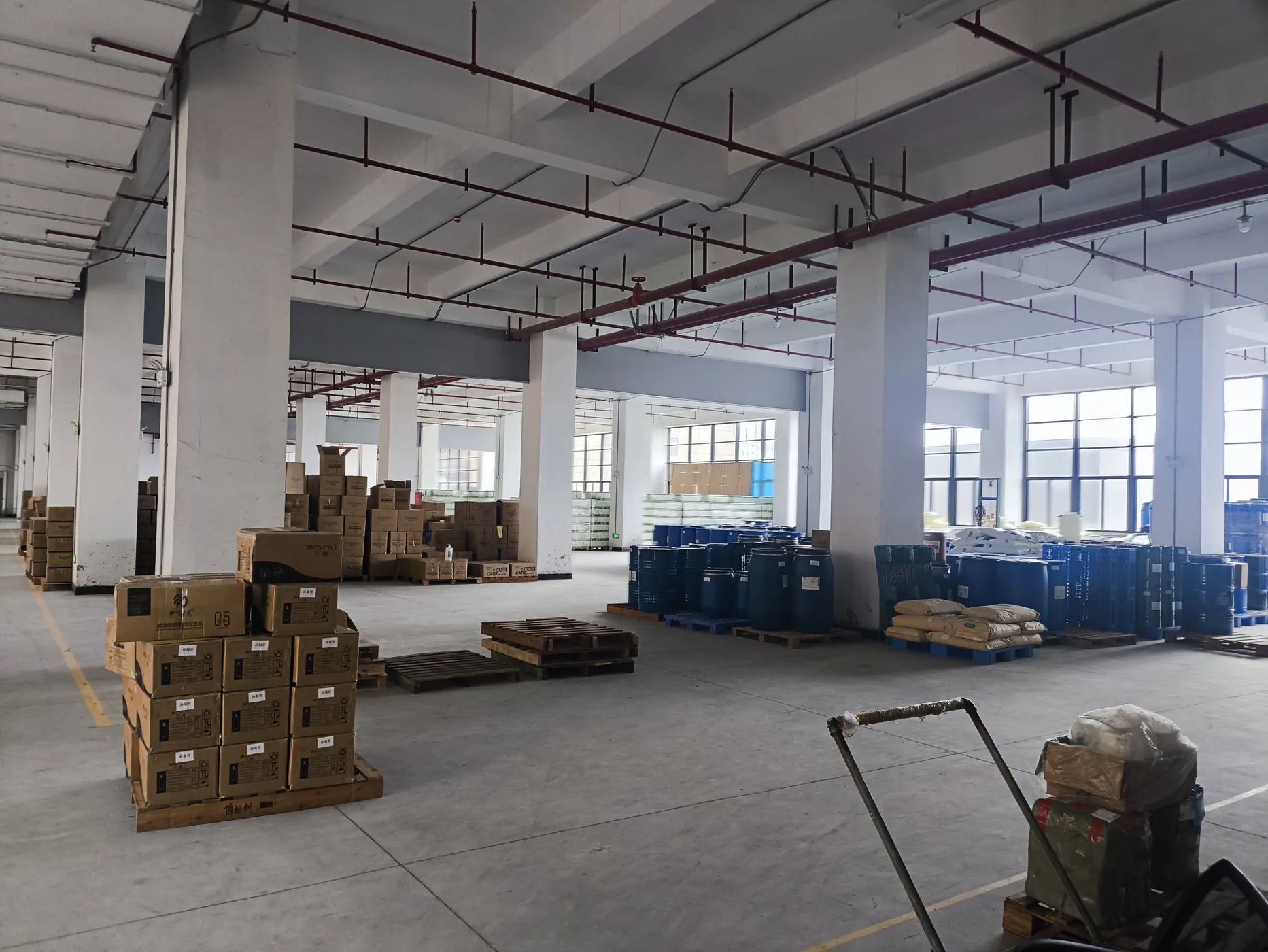 Materials and finished goods warehouse